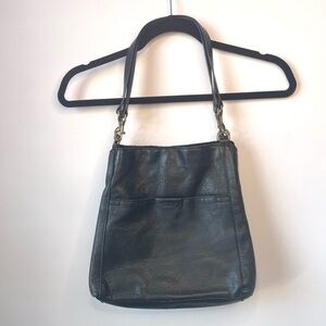 American Leather Company Slouchy Black Leather Shoulder Hobo Style Purse Bag